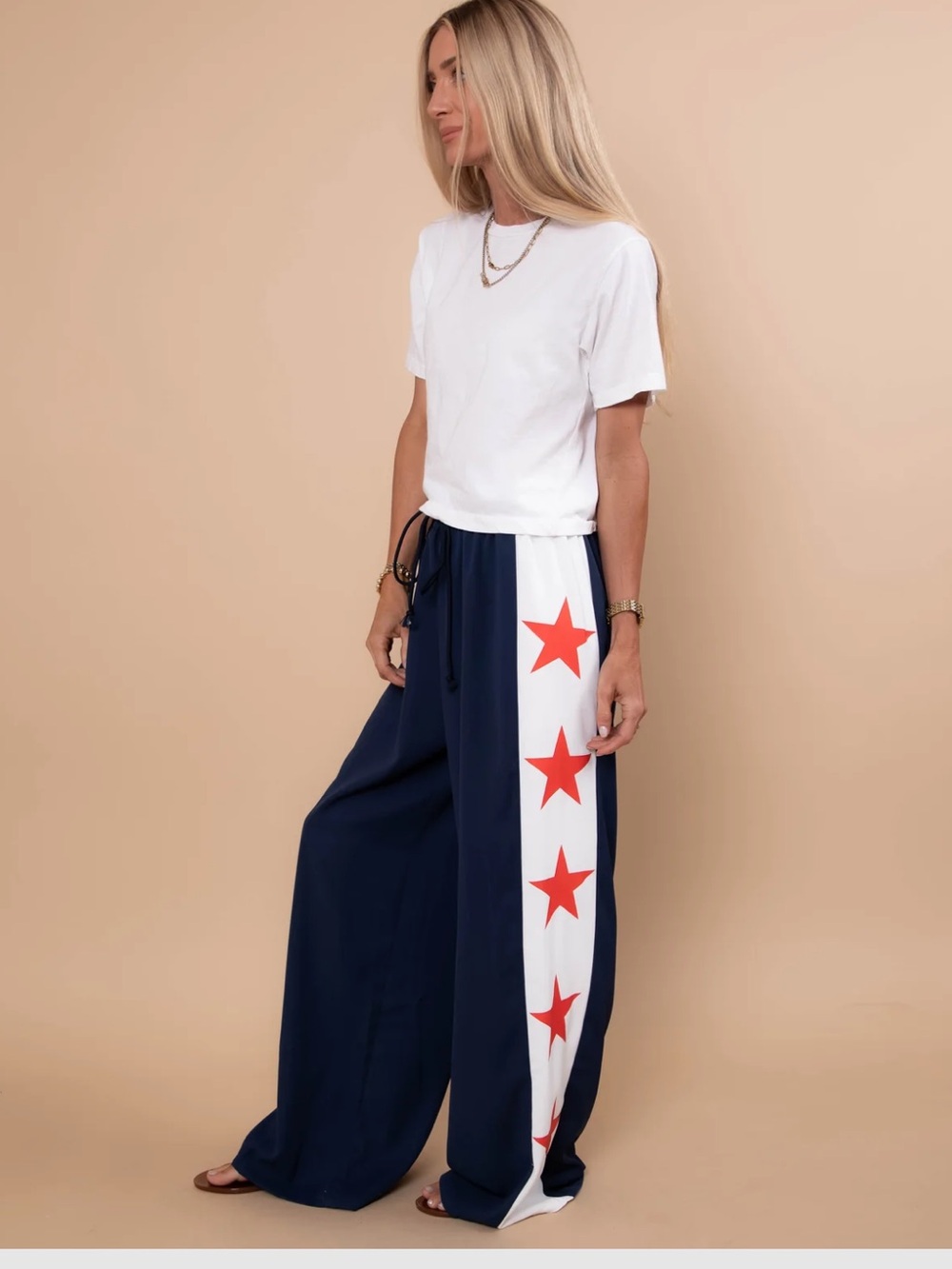❤️ NWT Urban Daizy Varsity Star Wide Leg Pant